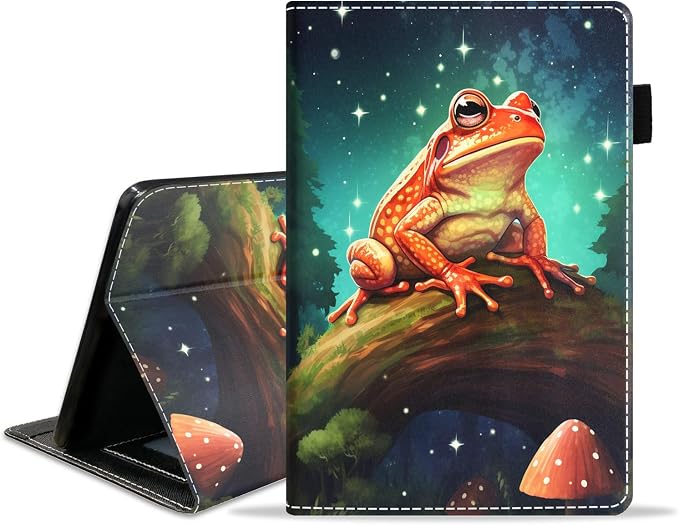 Case for Amazon Kindle Fire 7 Tablet (7 Display 12th Generation 2022 Release) Slim PU Leather Stand Folio Cover with Card Slot &amp Auto Wake Sleep Abstract Paint Butterfly