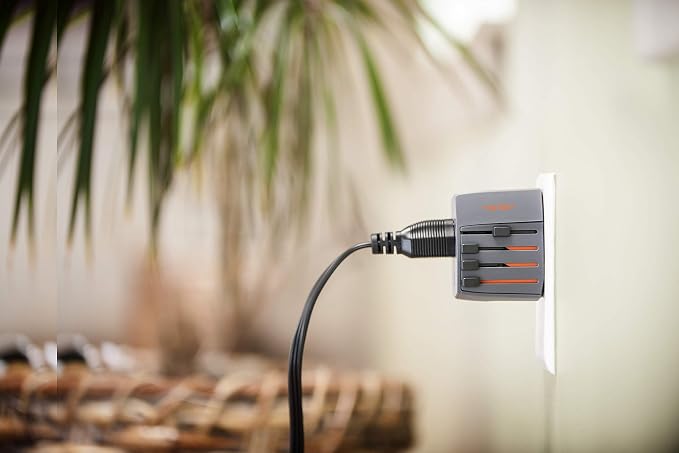 Ventev Global Charginghub 300 | Simultaneously Charge Two USB Devices Two Prong Travel Adapter works in 150+ Countries Accommodates U.S. Three Prong Devices Rapid Rate Charging Any Single Device