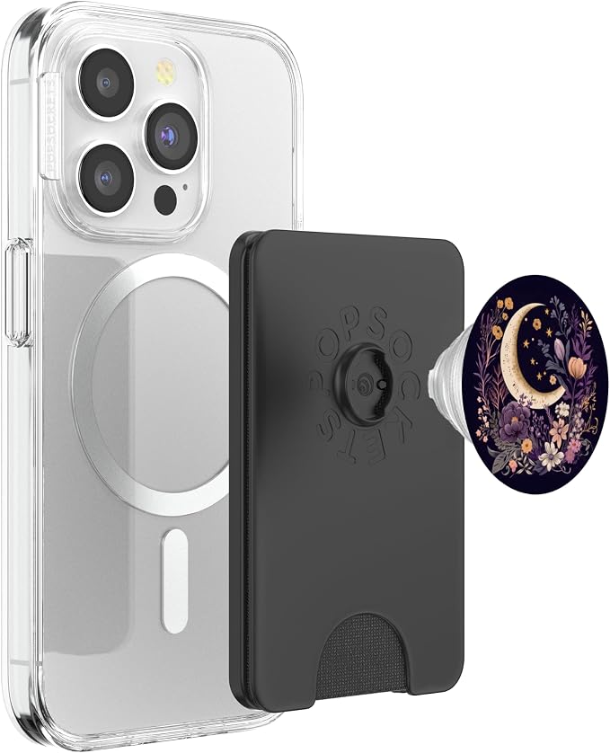 Cute Elegant Minimal Boho Decor Art Design Co Boho Moon Phases Floral Aesthetic Chic PopSockets Adhesive PopGrip for iPhone 11