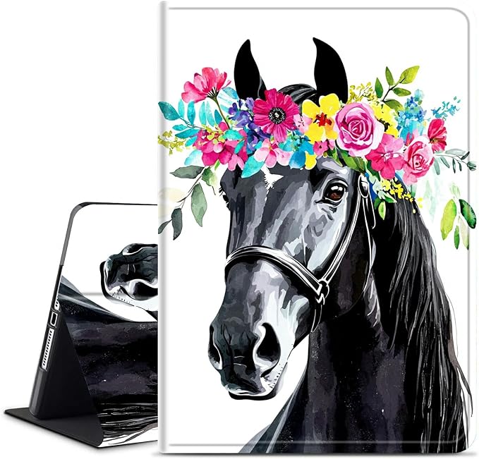 for Samsung Galaxy Tab E 9.6 Inch 2015 (SM-T560/T561/T565/T567) Kickstand Case PU Leather Multiple Viewing Angles Stand Smart Cover for Galaxy Tab E 2015 2 Roses