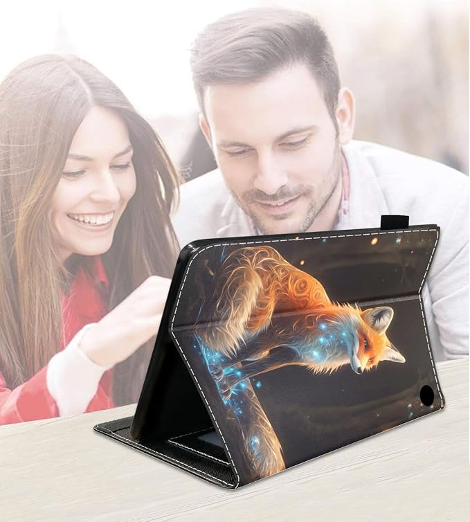 Case for Amazon Kindle Fire HD 8/Fire HD 8 Plus Tablet (12th/10th Generation 2024/2022/2020 Release) Slim PU Leather Cover with Card Slot &amp Auto Wake/Sleep African American Women