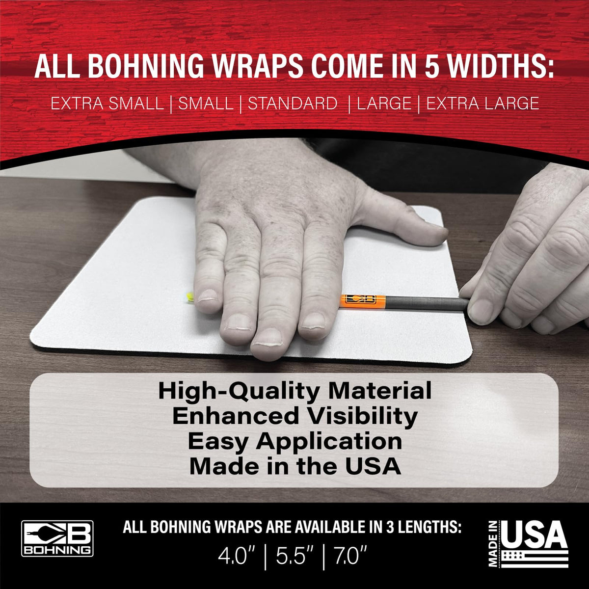 Bohning 4" Solid Arrow Wraps, X-Small, Blackout
