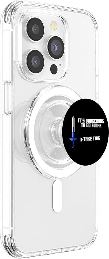 It's Dangerous to Go Alone Take This Video Game Player Gift PopSockets Adhesive PopGrip