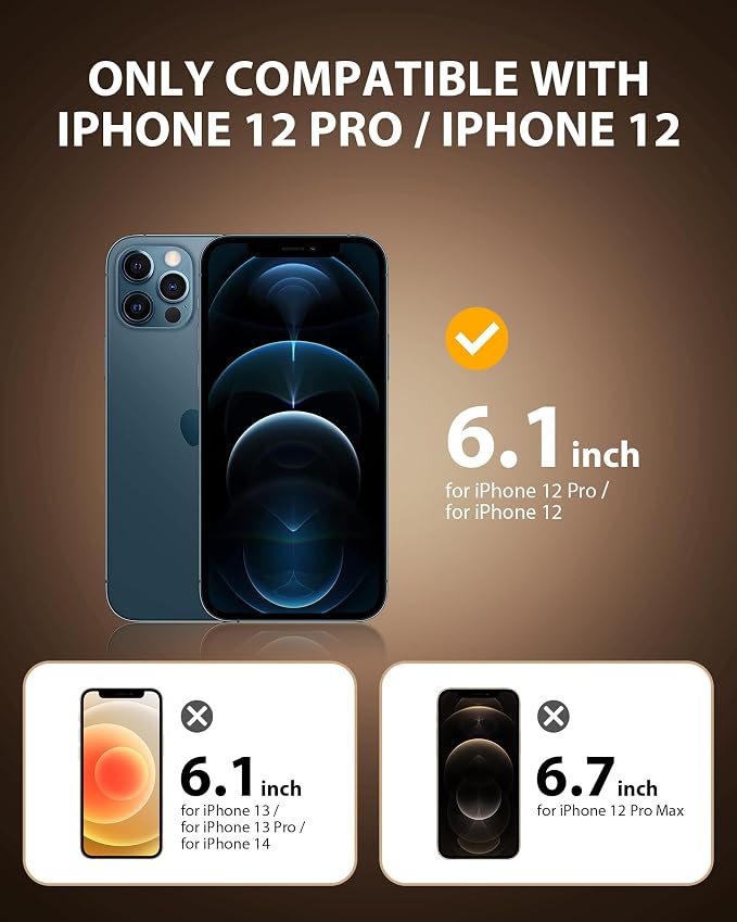 PDDKISS 2 Pack Screen Protector for iPhone 12/iPhone 12 Pro (2020) 6.1 inch Shatterproof Tempered Glass