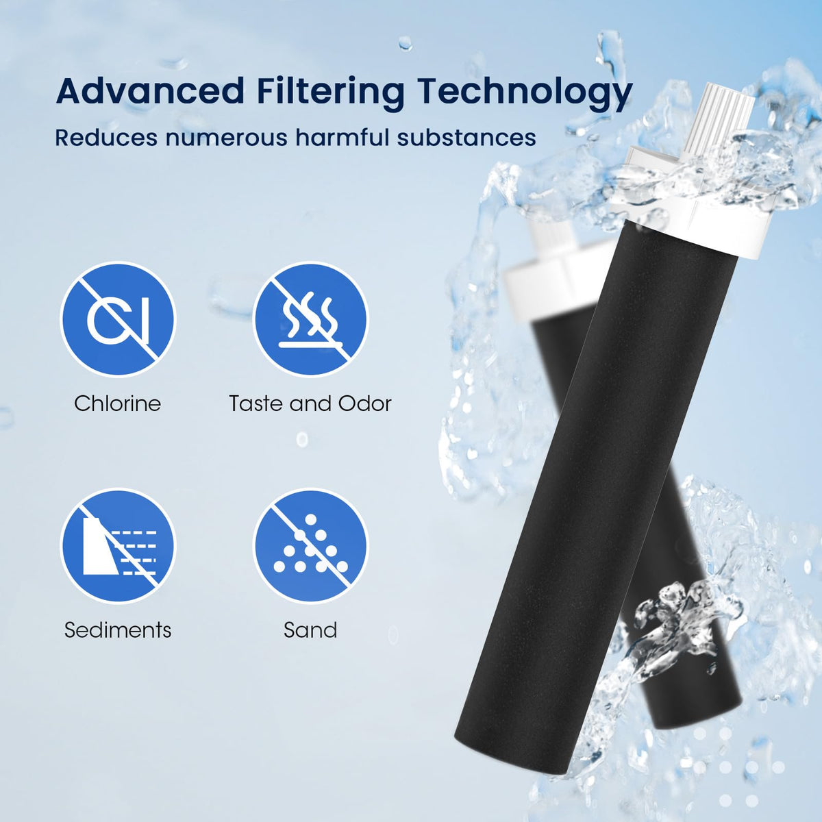 GLACIER FRESH Water Bottle Filter Compatible with Brita Sport BB06, 4-Pack