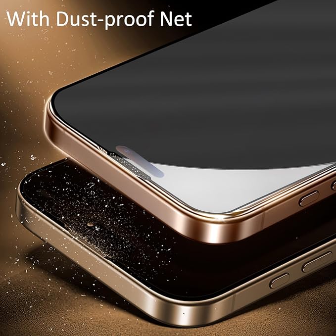 2 Pack for iPhone 12/12 Pro 360 Degree Privacy Screen Protector Anti spy Tempered Glass Film Easy Installation Auto-Alignment Kit Auto Dust-Elimination 6.1 inch