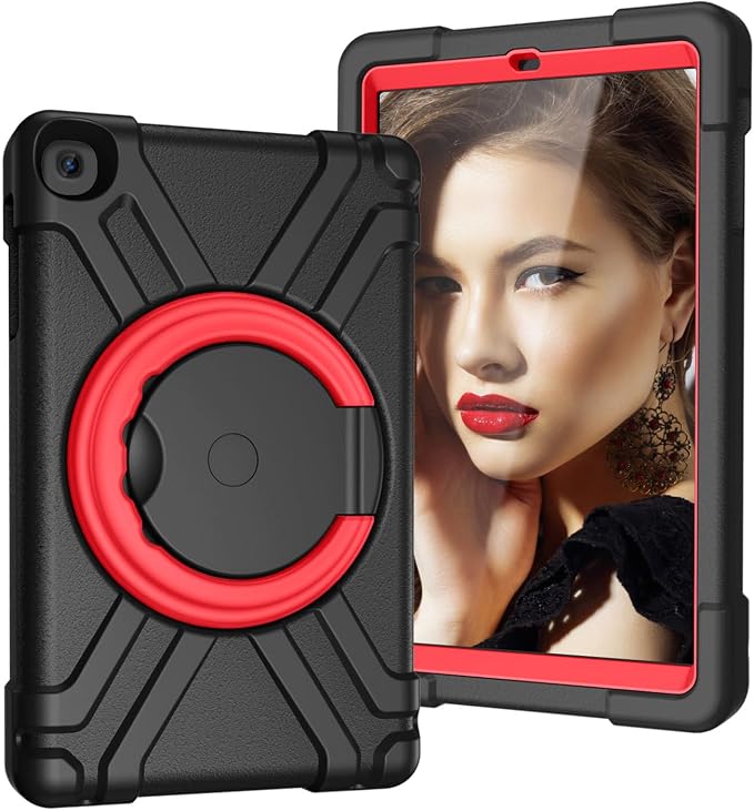 AKABEILA Compatible with Amazon Fire HD 8 2020/2022 Tablet Case，Rugged Kids Case with Stand Lightweight Shockproof Kids Friendly Tablet Cover Black