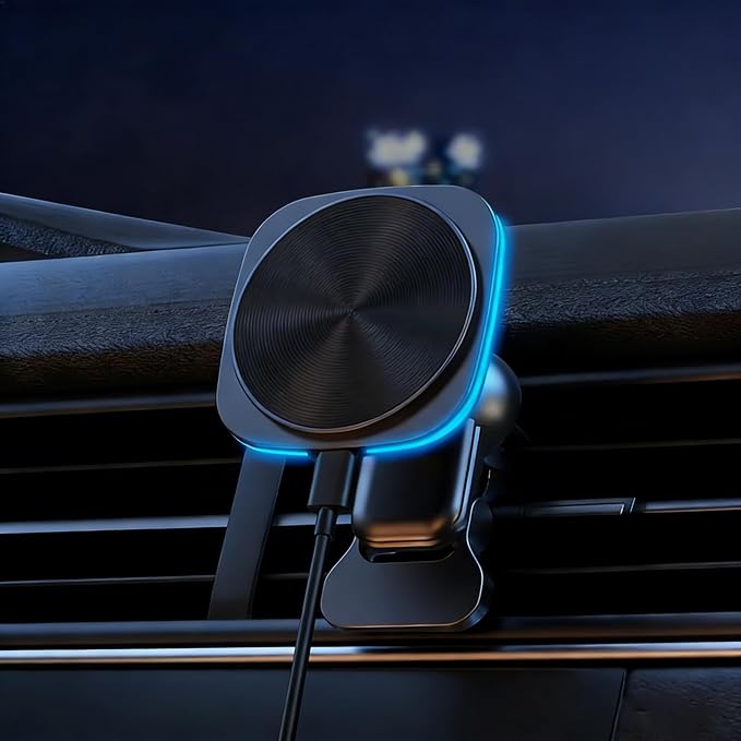 Experience Effortless Charging Fast Charging Mount Charger Magnetic Wireless for Your Cars &amp Travel NeedsBlack