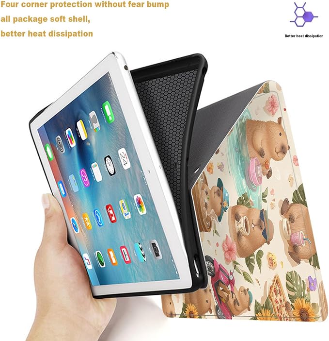 Tablet Case for 6 All-New Kindle (11th Generation2024/2022 Release)Shockproof Protective Cover with StandAuto Wake/SleepAmerican Flag Deer