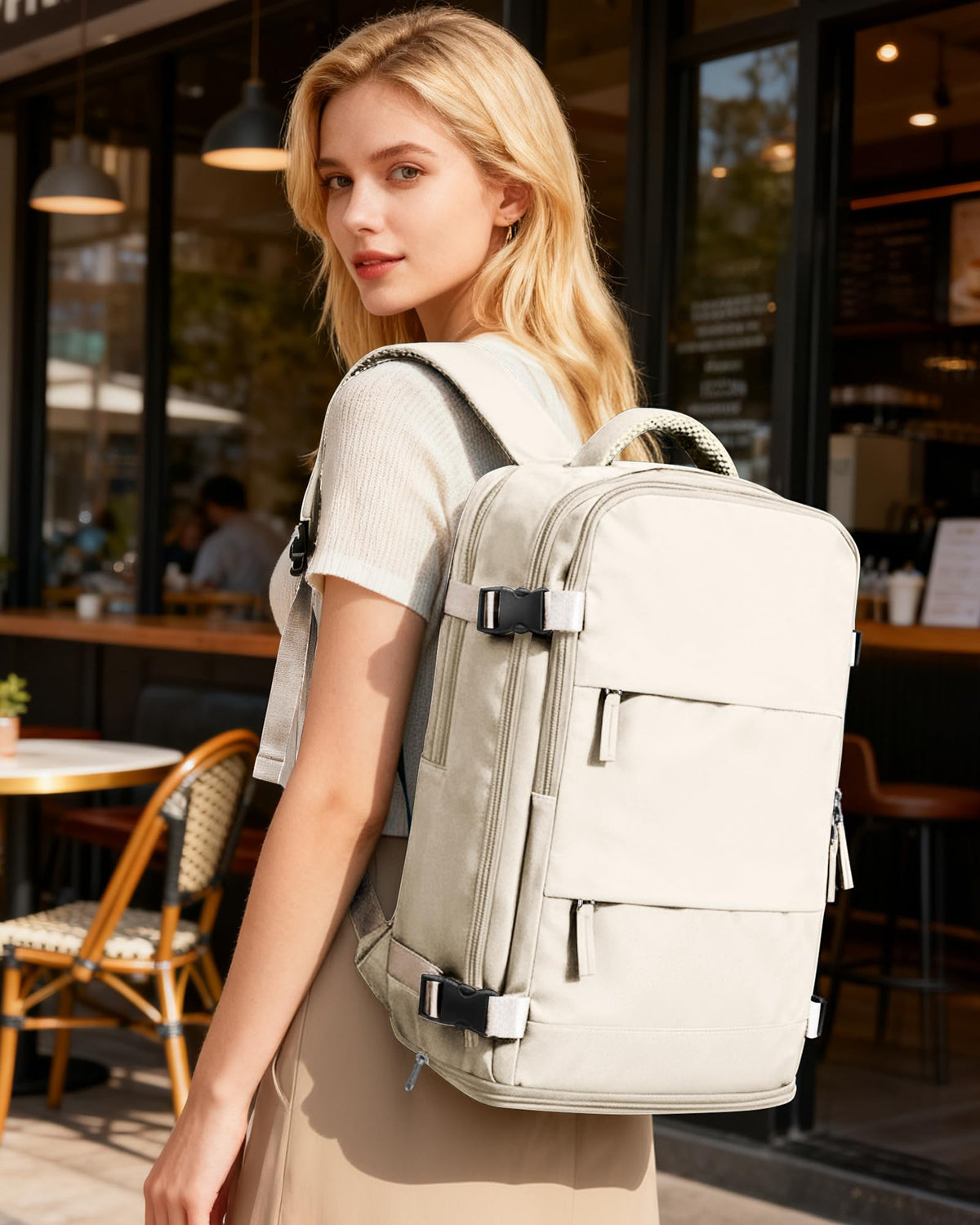 coofay Travel Backpack For Women Men Airline Approved Carry On Backpack Flight Approved Waterproof Sports Luggage Backpack Casual Daypack Small Hiking Backpack