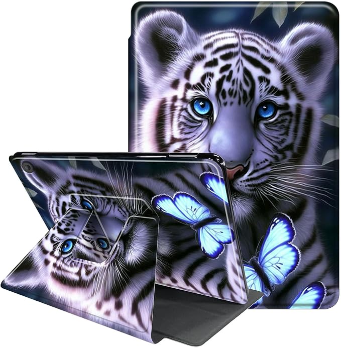 Case for Samsung Galaxy Tab A9 8.7-Inch 2023360 Degree Rotating Multi-Angle Viewing Protective Cover with Auto Sleep/Wake-Blue Butterfly