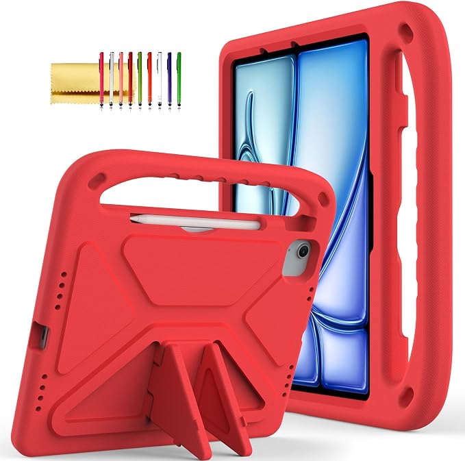 Dteck Kids Case for iPad 10.2 - Shockproof Rugged EVA Handle Stand Child Proof Case for iPad 9/8/7 Generation Black