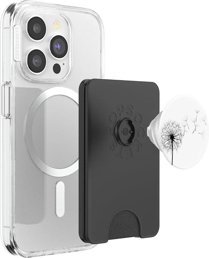 Black and White Dandelion Pop Mount Socket Cellphone Holder PopSockets Adhesive PopGrip