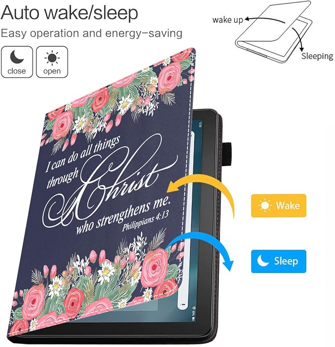 Case for Amazon Fire HD 8/Fire HD 8 Plus Tablet (12th/10th Generation 2024/2022/2020 Release) Premium PU Leather Cover with Auto Sleep Wake African Women