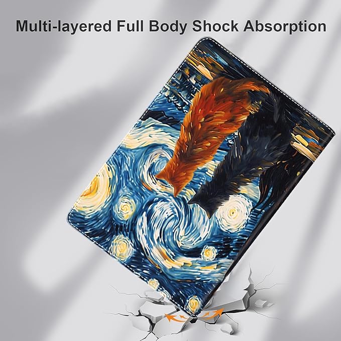 Case for iPad Air 11 Inch Case M2 2024 iPad Air 6th Gen Case/iPad Air 5th Gen 2022/Air 4th 2020 10.9 Inch Slim Stand Protective Smart Cover Fit iPad Air Retro Moth