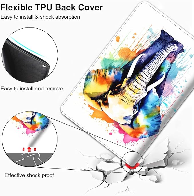 Case for iPad 10.2/10.5，iPad 9th/8th/7th Gen，for iPad 10.2 inch 2021/2020/2019/iPad Air 3rd Gen/Pro 10.5 - Slim Fit Standing Cover with Auto Sleep/Wake，Enchanted Forest 2
