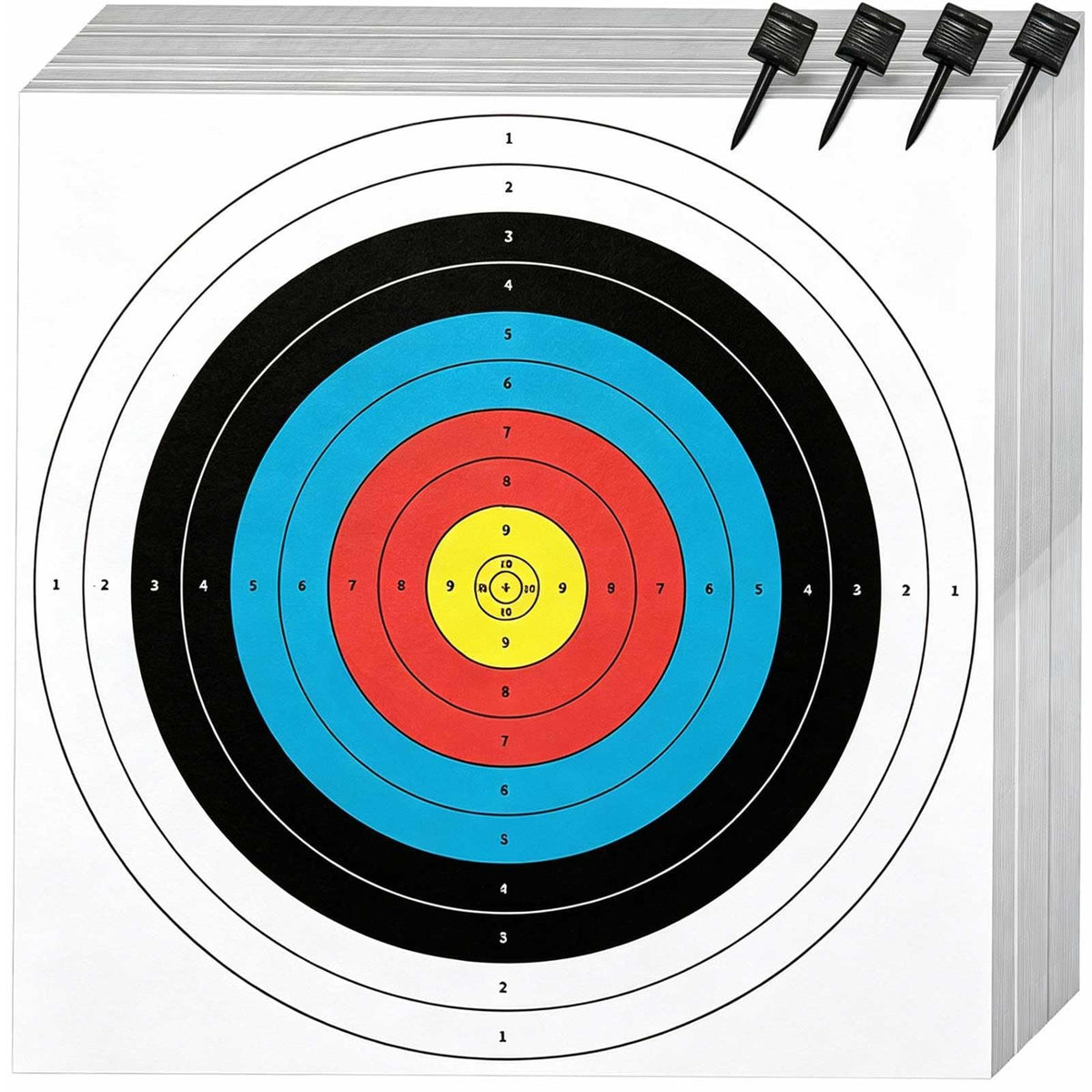 SenseYo 60 Pack Archery Targets Paper, Standard Bow Arrow Targets Archery for Hunting & Archery Targets, Target Archery Accessories for Hunting Backyard (10 Rings,16x16in)