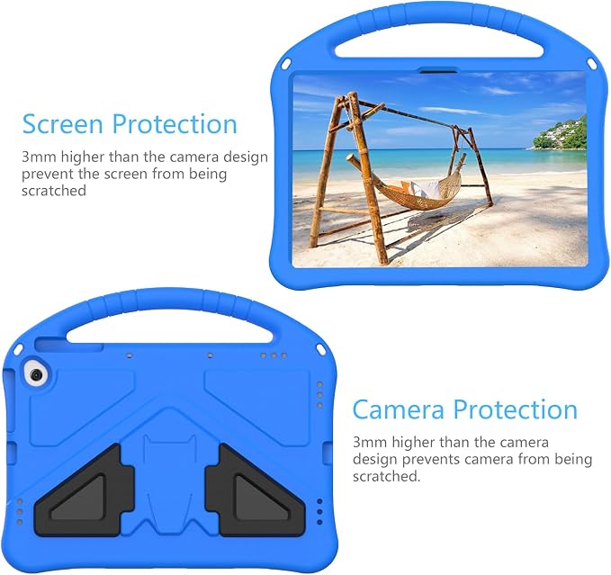 Tablet Case with Built-in Handle and Kickstand Kids Friendly Shockproof Cover Lightweight Compatible with Google Pixel 11 inch Black