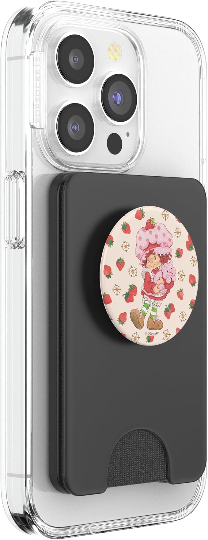 Strawberry Shortcake &amp Custard Strawberries &amp Daisies Retro PopSockets Adhesive PopGrip
