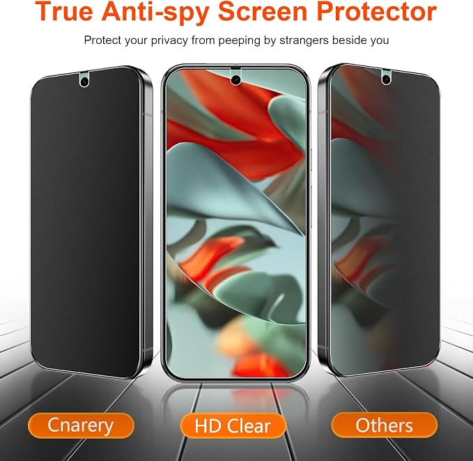 2 Pack for Google Pixel 9 Pro XL Matte Privacy Screen Protector 6.8 Inch[Not Glass] Anti-Scratch Anti-Glare Support fingerprint Unlock
