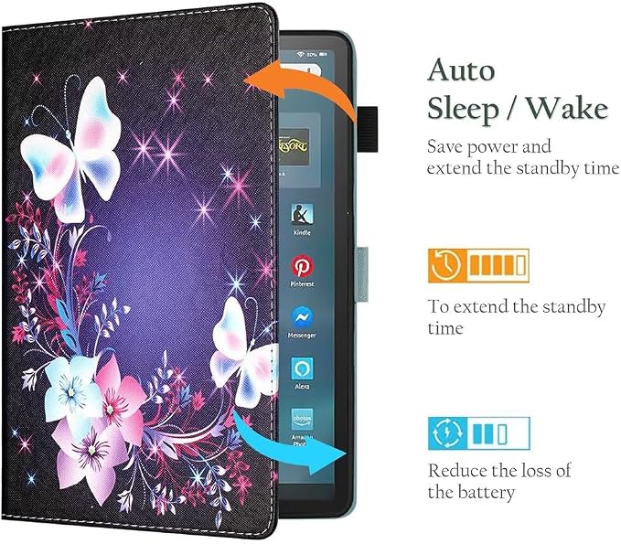 Fancity for Amazon Kindle Fire Max 11 Case 13th Generation 11 2023 Release | Soft PU &amp TPU Leather Protective Stand Cover Case for Fire Max 11 with Smart Auto Wake/Sleep Pencil Holder Beach