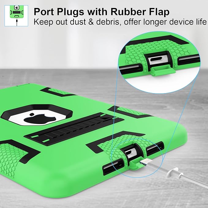 CCMAO iPad mini 5 Case 2019 iPad mini 4 Case 2015 Heavy Duty Shockproof Hybrid Protective Cover for iPad mini 5th/4th Generation 7.9 inch Purple+Green