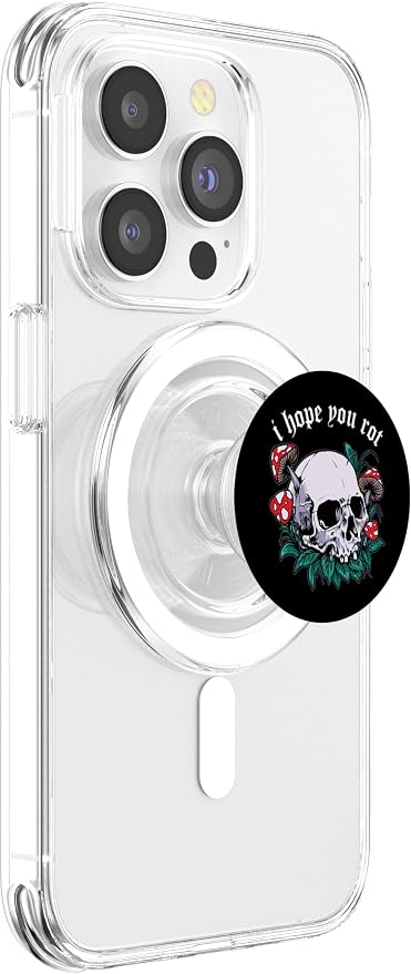 Skull Mushrooms Edgy Alternative Aesthetic E-Girl Goth Witch PopSockets Adhesive PopGrip