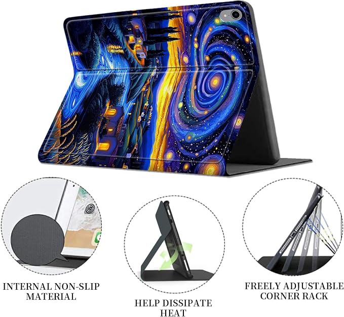 Case for iPad (A16) 11th Generation 11 Inch 2025/ iPad 10th Generation 10.9 Inch 2022 CaseHybrid Slim Multi-Angles Stand Auto Wake/Sleep Cover-Beach Sunset
