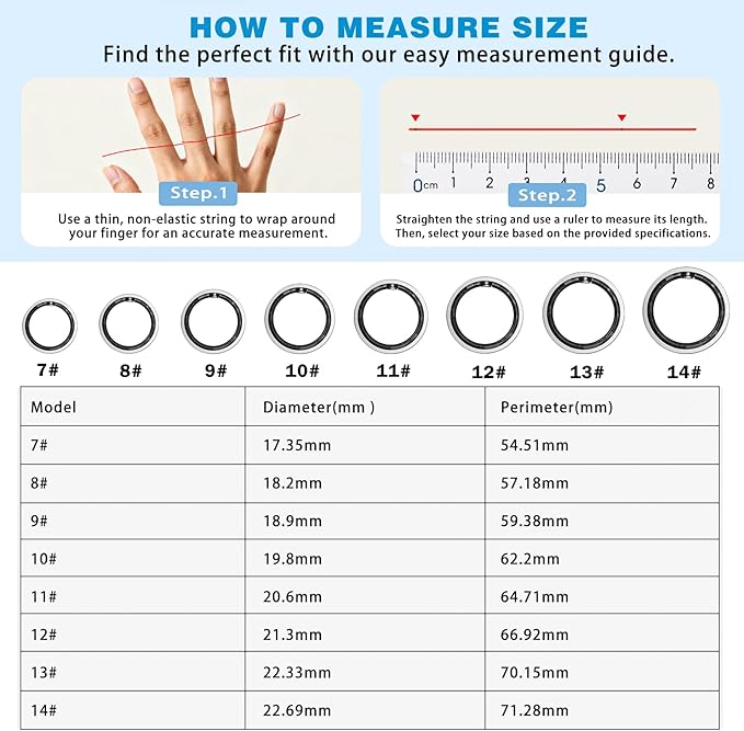 S SECRETTOP Smart Ring Fitness Tracker for Women - Health Heart Rate Ring with Sleep Monitoring, SpO2 Tracking, No Subscription Fee, Family Care (Silver 9)