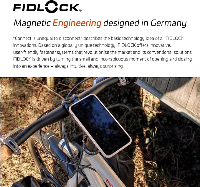 FIDLOCK Vacuum Uni Phone Patch Black | Adhesive Phone Patch 360° Rotation 3M Hold For Smooth Cases No Electronics Interference VACUUM Base Compatibility