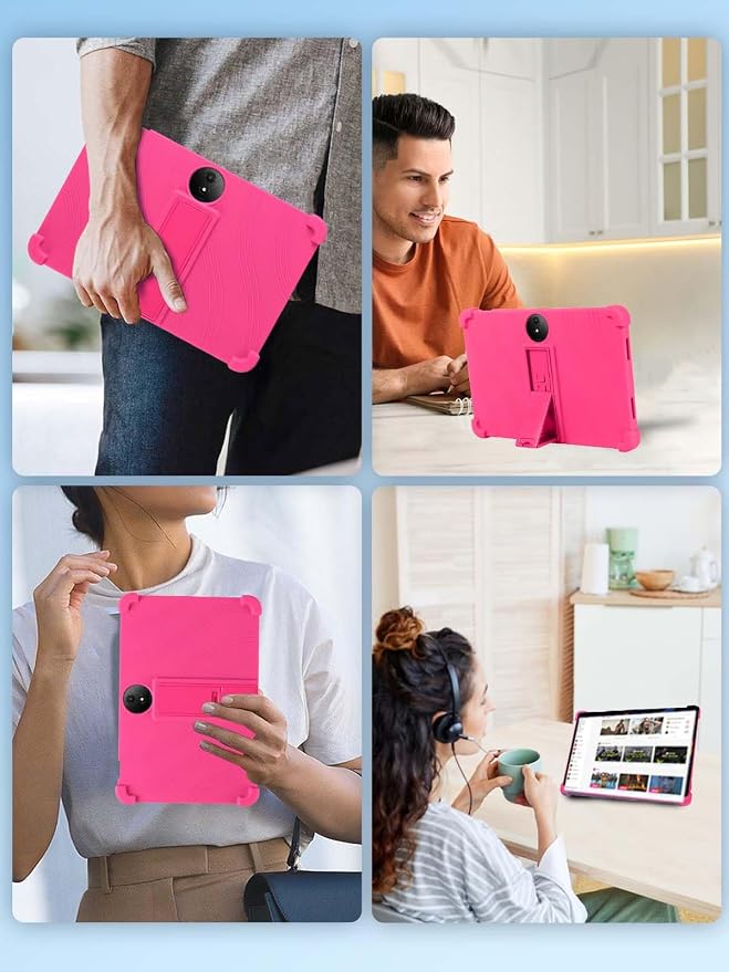 Case for TCL NXTPAPER 11 Plus Tablet 11.5inchNOUKAJU Tablet Protection CaseAdjustable BracketSoft SiliconeSilicone Protection Cover for TCL NXTPAPER 11 Plus(Blue)