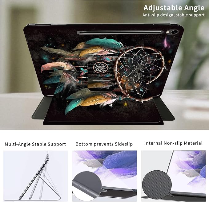 Case for Samsung Galaxy Tab A9 8.7-Inch 2023360 Degree Rotating Multi-Angle Viewing Protective Cover with Auto Sleep/Wake-Blue Butterfly