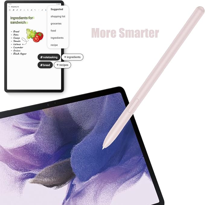 2 Pack Galaxy S7 FE S Pen Replacement Pen for Samsung Galaxy Tab S7/Tab S7 FE Stylus Pen S PenEJ-PT7304096 Pressure SensitivityNoBluetooth(Black)