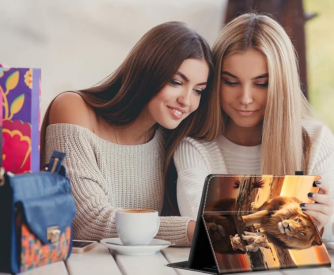 Case for All-New Amazon Fire HD 10 and 10 Plus Tablet (13th/11th Generation 2023/2021 Release) 10.1 Multi-Angle Smart Stand Cover Auto Sleep/Wake Skull and Fire