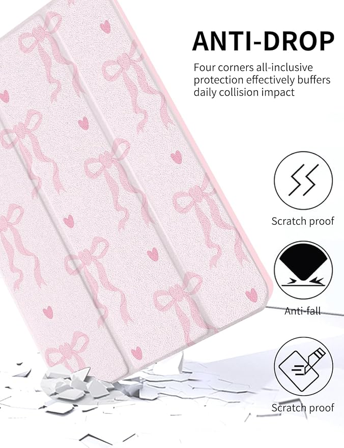 Case for iPad 9th/ 8th/ 7th Generation Case 10.2&amp10.5 Inch (2021/2020/2019 Release) Slim Lightweight Soft Trifold Back Cover with Pencil Holder &amp Auto Sleep/Wake CoverBeige Checkered