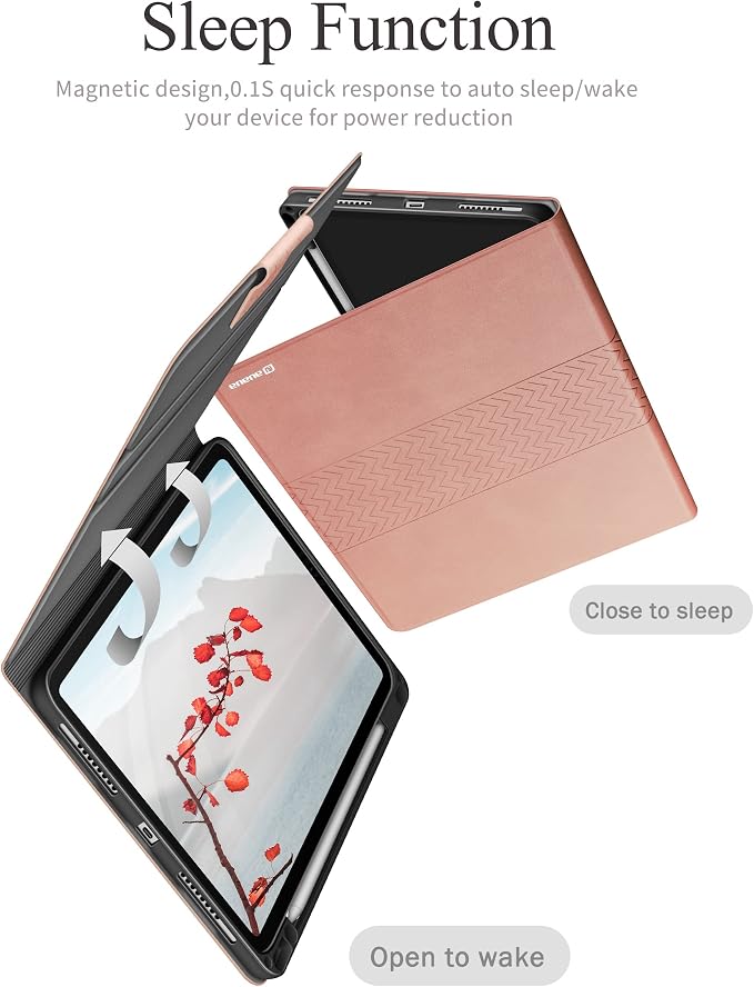 auaua Case for iPad Pro 11 inch (4th 3rd 2nd &amp 1st Gen) with Pencil Holder Auto Sleep/Wake PU Leather (Brown)