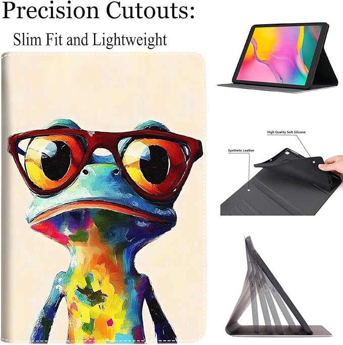 Case for New iPad (A16) 11th Generation 11 Inch 2025 for iPad 10th Generation 10.9 2022 Multi-Angle Smart Stand Cover Auto Sleep/Wake Halloween Panda Wizard and Pumpkin