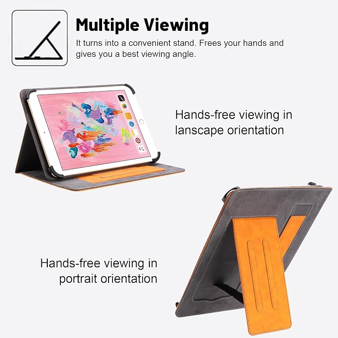 Dteck Universal Case (7.9 to 8.4) - Fold Stand Protective Flip Case for Apple iPad mini/Samsung Galaxy Tab 8.0 8.4 /Lenovo Tab 8 /onn. 100003561 8 Tablet Pro/Android Tablet 8 Inch (Blue Pink)