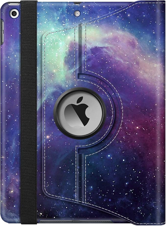 Fintie 360° Rotating Case for iPad 9th / 8th / 7th Generation 10.2 Inch | Swivel Stand Portrait &amp Landscape Viewing Shockproof Cover with Pencil Holder Auto Wake/Sleep Aqua Wave