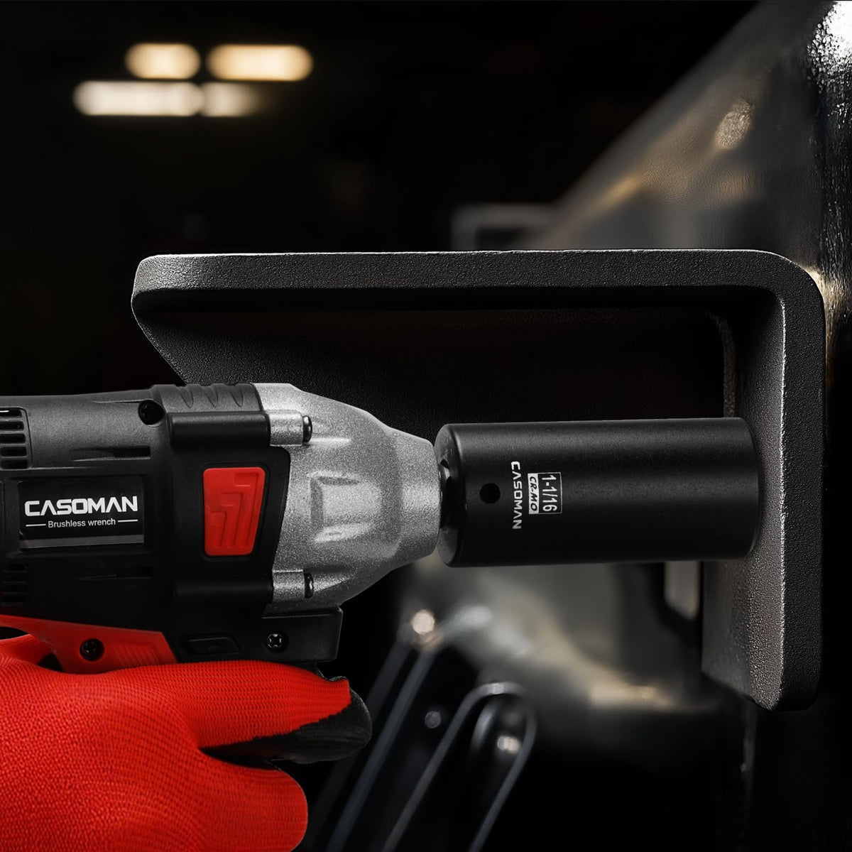 CASOMAN 1/2" Drive x 1-1/16" Deep Impact Socket, 6-Point, SAE, CR-MO