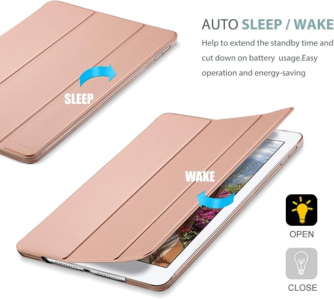 ProCase Smart Case for iPad mini 1 2 3(Model: A1432 A1454 A1455 A1489 A1490 A1491 A1599 A1600) Slim Lightweight Stand Cover with Translucent Frosted Back Support Auto Sleep/Wake -Grey