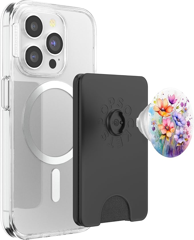 Wildflower Watercolor Flowers Design Floral Garden PopSockets Adhesive PopGrip