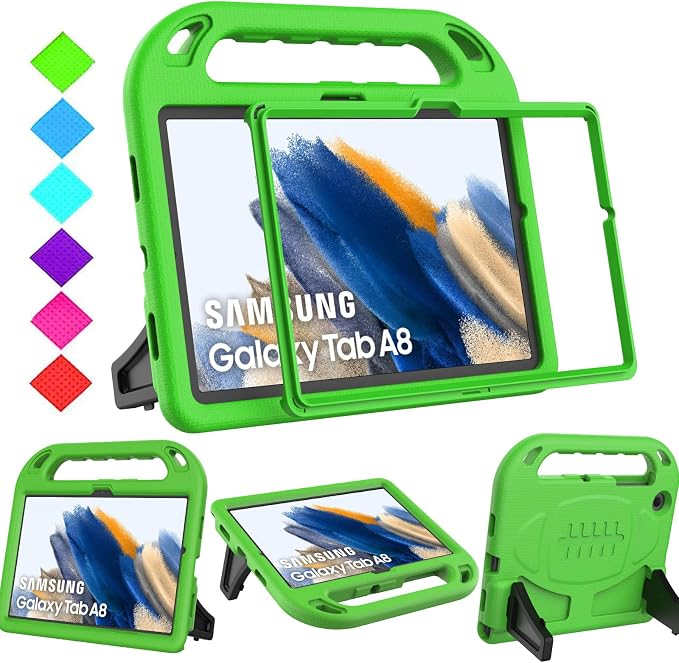 BMOUO Kids Case for Samsung Galaxy Tab A8 10.5 Inch 2022 (SM-X200/X205/X207) - with Screen Protector Shockproof Galaxy Tab A8 10.5 Tablet Case Blue