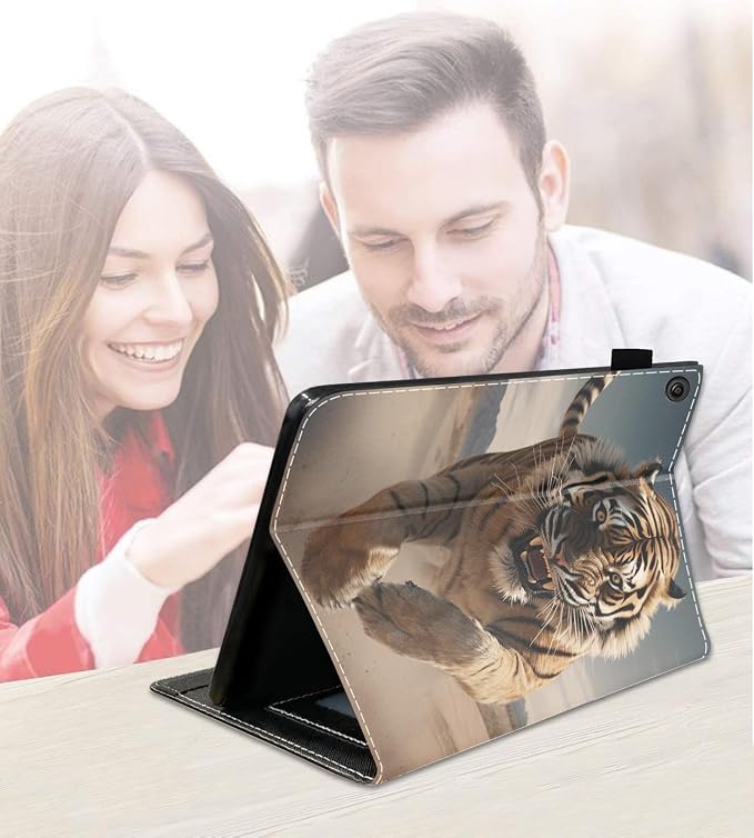 Case for Amazon Fire HD 10 Tablet (9th/7th Generation 2019/2017 Release) Slim PU Leather Cover with Card Slot &amp Auto Wake/Sleep for Fire 10.1 Tablet African American Girl