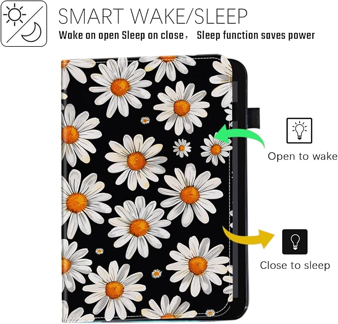 Case for Kindle Paperwhite 12th Gen 2024 (7) &amp Kindle Colorsoft Signature Edition (7)Wallet PU Leather Folio Cover Multi-Angle Stand with Auto Wake/SleepAesthetic Snake Floral