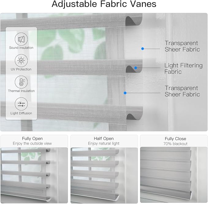 Tokblind Motorized Sheer Shade with Remote Control, Light Filtering Electric Roller Blind Compatible with Alexa via Hub, Rechargeable Smart Window Shade Custom Size (Light Filtering Grey)
