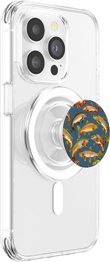 Fishing Fisherman Trout Fishing PopSockets PopGrip for MagSafe