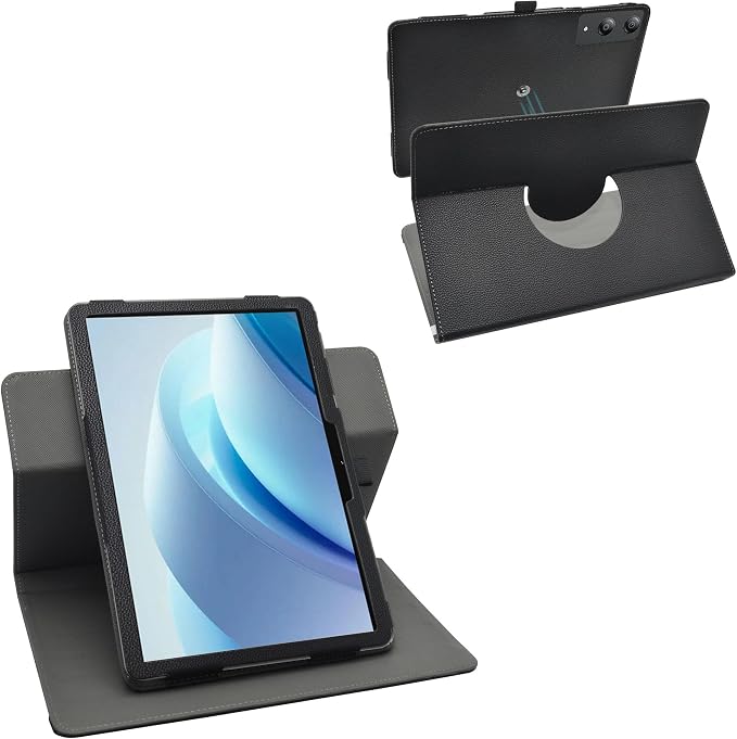 LiuShan Compatible with DOOGEE U13 caseDOOGEE Tab E3 Pro case360 Degree Rotation Stand PU Cover for DOOGEE U13/ DOOGEE Tab E3 Pro/Blackview Mega 8/ SVITOO P1300/ SVITOO P300 13 Inch TabletBlack