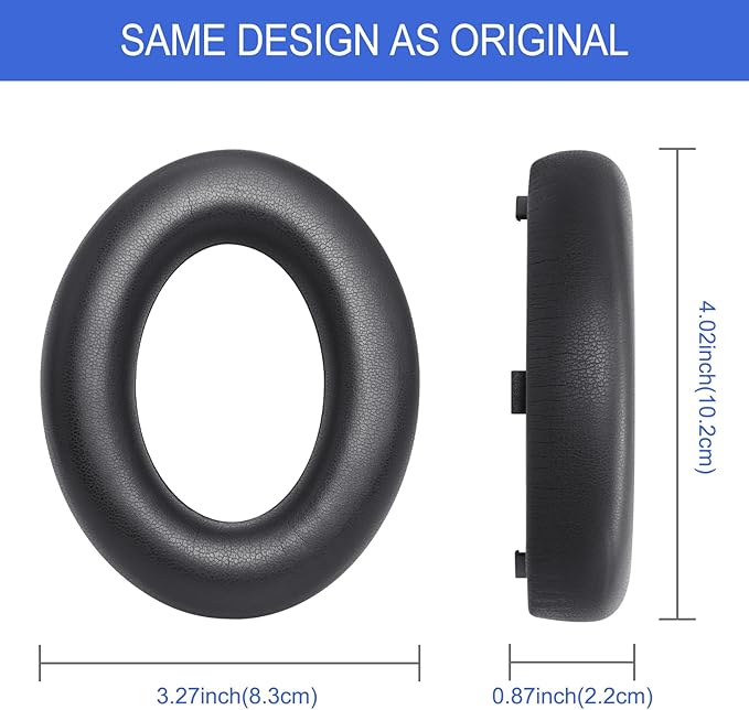 Replacement Ear Pads for Bose NC700 Noise Cancelling Headphones, Upgrade Protein Leather Earpad Cushions for Bose 700 Over-Ear Headset (Black)