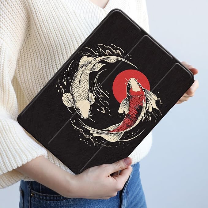 Cover for iPad Pro 10.5 with Pencil Holder Wolf Case for Apple iPad 9th 8th 7th Generation 10.2 Inch iPad Air 3rd Gen Cases Wolves Smart Slim Trifold Stand Protective Cover